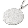 304 Stainlessa Steel Curb Chain Pendant Necklaces NJEW-H034-05P-1