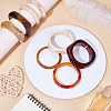 8Pcs 8 Styles Acrylic & Resin Bangles for Women BJEW-UN0001-94-2