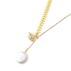 Brass Lariat Necklaces NJEW-JN03000-4