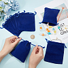 Beebeecraft 20Pcs Rectangle Velvet Drawstring Pouches TP-BBC0001-03B-03-3