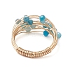 Natural Gemstone Finger Rings RJEW-TA00221-6