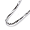 304 Stainless Steel Wheat Chain Necklaces NJEW-F242-14P-A-2