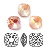 Electroplate K9 Glass Rhinestone Cabochons RGLA-M016-F02-AM-1