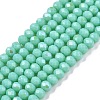 Electroplate Opaque Solid Color Glass Beads Strands EGLA-A044-P2mm-L14-1