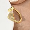 Brass Micro Pave Cubic Zirconia Cuff Open Rings RJEW-C163-03B-G-3
