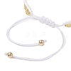 2Pcs Shell Bead & Glass Seed Braided Bead Bracelets BJEW-MZ00138-5