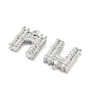 Brass Micro Pave Clear Cubic Zirconia Pendants KK-K351-71P-2
