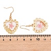 Alloy & Dried Flower Dangle Earrings AL-Z001-01G-02-5