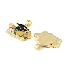 Graduation Season Brass Enamel Pendants KK-CBAF2EC-03G-C05-2