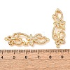 Brass Micro Pave Clear Cubic Zirconia Connector Charms CU-CBA4579-01G-A-2