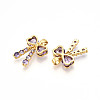 Brass Micro Pave Cubic Zirconia Pendants KK-N257-26C-G-2