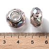 Shell Transparent Brass Cores Acrylic European Beads OACR-M024-08S-11-3