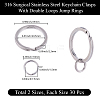 316 Surgical Stainless Steel Split Key Rings STAS-BBC0008-20-2