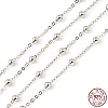 Anti-Tarnish Rhodium Plated 925 Sterling Silver Satellite Chains STER-F052-16P-1