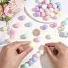40Pcs Flocking Opaque Acrylic Beads OACR-PA0001-95-3