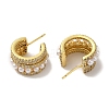 Rack Plating Brass Micro Pave Cubic Zirconia Studs Earrings EJEW-R162-36G-2
