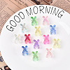 UV Plating Transparent Acrylic European Beads OACR-M027-02X-1