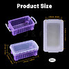 6Pcs 6 Colors Transparent Plastic Stackable Mini Organizer Bead Containers with Locking Lid CON-BC0007-66-2