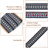 SUPERFINDINGS 10 Yards Ethnic Style Embroidery Polyester Ribbons OCOR-FH0001-12-4