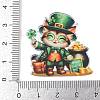Saint Patrick's Day Opaque Printed Acrylic Pendants OACR-A045-05E-3