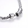 304 Stainless Steel Box Chain Necklaces NJEW-H493-09P-3