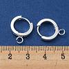 201 Stainless Steel Huggie Hoop Earrings Findings STAS-A167-01M-S-3