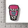 Cup with Leopard Print Pattern Silicone Focal Beads SIL-G011-02A-3