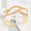 304 Stainless Steel Open Cuff Bangles BJEW-R008-02G-3