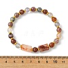Natural Ferruginous Quartz & Super Seven Quartz Beaded Bracelets BJEW-JB13927-4