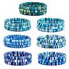 Handmade Polymer Clay Heishi Surfer Stretch Bracelets Set BJEW-SW00099-03-1