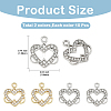 20Pcs 2 Colors Alloy Rhinestone Pendants FIND-YW0011-37-2