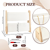2-Layer Bamboo Slant Back Necklace Organizer Display Stands NDIS-WH0010-31-4