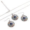 Bohemian Style Alloy Enamel Pendant Necklaces & Dangle Earrings Sets WG43411-04-2