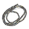 AB Color Plated Opaque Glass Beads Strands GLAA-G127-02B-2