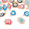 32Pcs 16 Styles Evil Eye Zinc Alloy Epoxy Resin Connector Charms ENAM-TA0001-33-3