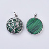 Malachite Pendants G-K234-E17-2