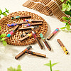 16Pcs 8 Colors Transparent Resin & Walnut Wood Big Pendants RESI-TA0002-53-5