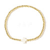 Brass Round Beads Stretch Bracelets VH4184-16-1