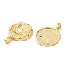 Rack Plating Brass Cubic Zirconia Pendants KK-M260-05G-2