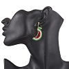 fruits Glass Stud Earrings EJEW-MZ00524-02-2