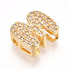 Brass Micro Pave Cubic Zirconia Charms KK-N254-217G-M-2