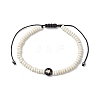 3Pcs Adjustable Nylon Cord Braided Bead Bracelets for Men BJEW-JB11295-5