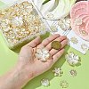 160Pcs 8 Styles ABS Imitation Shell Flowers Beads Caps FIND-CJ0002-26-4