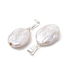 Natural Nucleated Baroque Keshi Pearl Pendants PALLOY-JF05470-03-3