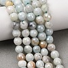 Electroplated Natural Flower Amazonite Beads Strands G-B191-A03-6mm-1