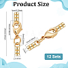 12Pcs Brass Cord Ends PALLOY-PH01842-2