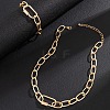 Oval Alloy & Aluminum Link Chain Necklaces & Link Bracelets Sets FS-WG10066-01-5