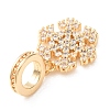 Brass Micro Pave Clear Cubic Zirconia Pendants CU-CBA2F8A-04G-2