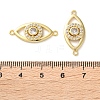 Rack Plating Brass Cubic Zirconia Eye Connector Charm KK-C084-18A-G-3