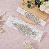 Flower Pattern Polyester Lace Elastic Bridal Garters AJEW-WH0470-67-5